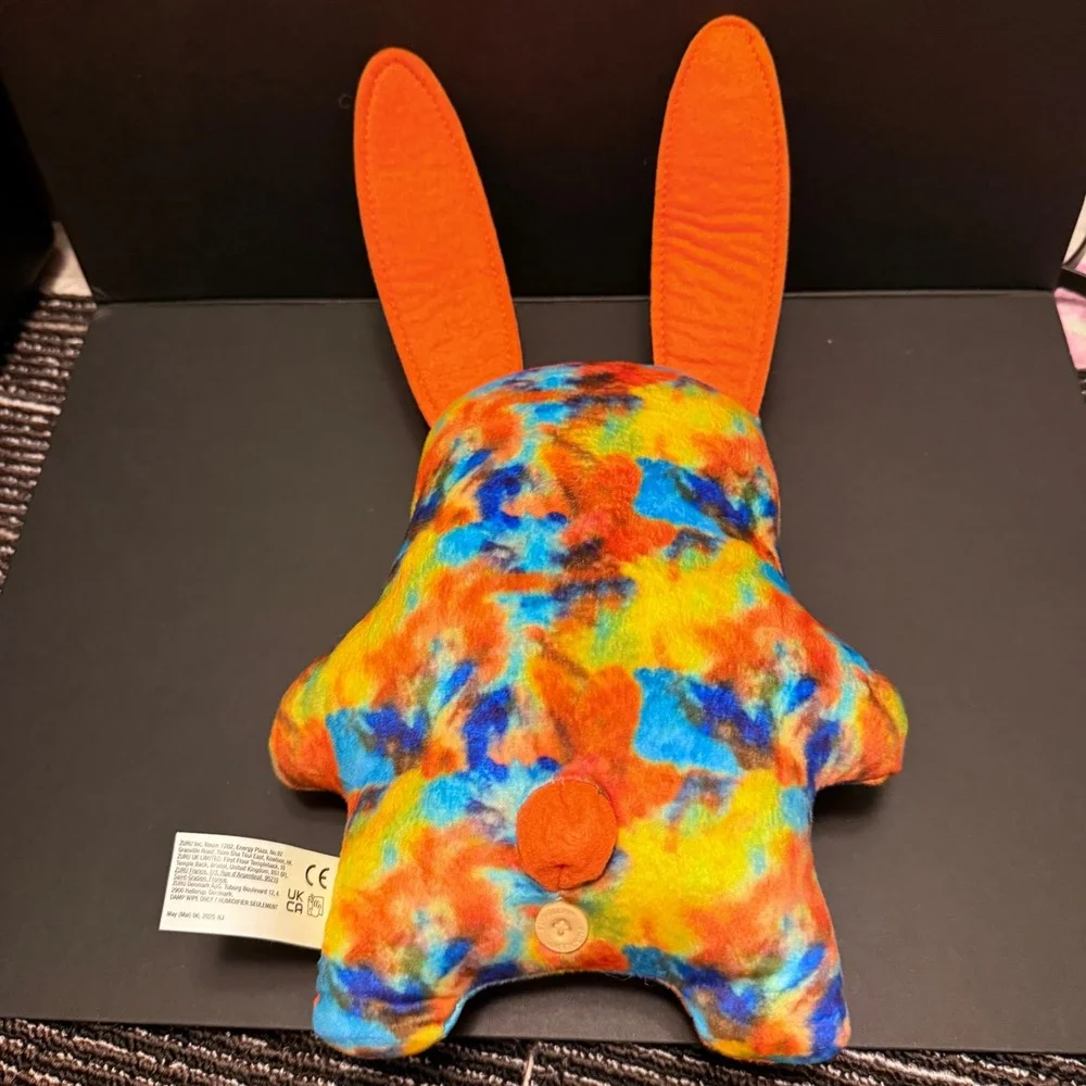 Fuggler Rabid Rabbit Plush Unisex Medium Multicolor NEW Tie Dye Monster Toy